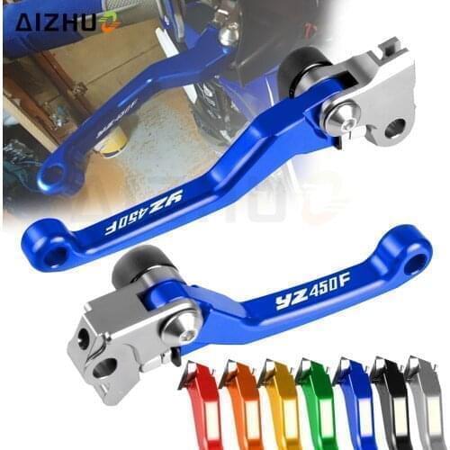 CNC Motocross Brake Clutch Levers Motorbike Dirt Bike Pivot Levers Logo FOR YAMAHA YZ450F YZ450 F YZ 450F 2001-2007 2006 2005