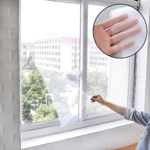 Self Adhesive Invisible Window Indoor Insect Screen Curtain Mesh Anti Bug Mosquito Protection Door Windows Net Mesh Curtains