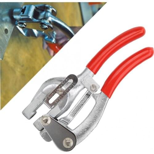 Power Punch Pliers Hand-Held Power Punch Kit Stainless Steel Iron Plastic Hole Punch Pliers (Radom Case Colors)