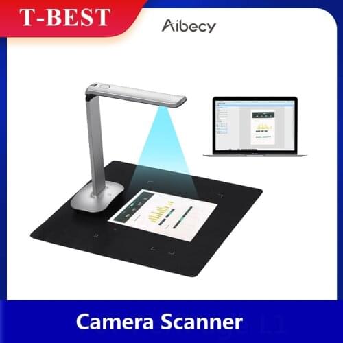 High-speed Scanner Foldable High Speed USB Book Document Scanner 15 Mega-Pixels A3 & A4 Scanning Size LED Light AI Technology