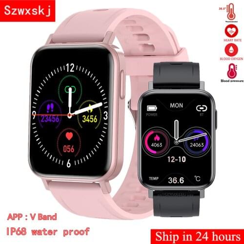 T10 PRO Smart Watch Men Women IP68 Waterproof Full Touch Fitness Blood Pressure Tracker Body Temperature Bracelet for Phone IOS