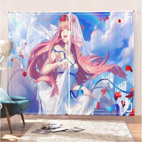 Wedding Girl Curtains Bathroom Curtains Quadratic Element Curtains Beautiful Anime Curtains Kitchen Curtains Room Home Curtain