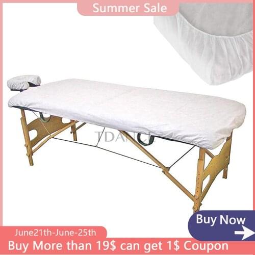 TDANCE 10Pcs Disposable Spa Massage Mattress Sheets Salon Massage Bed Sheets Non-Woven Headrest Paper Cover Fit for Lash Salon