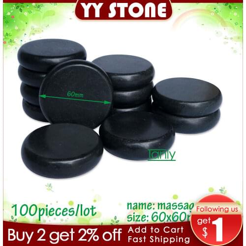 Tontin wholesale 100pcs/lot 6x6cm Beauty Stone Massager Good Quality Facial Massage For Women Men Hot Healthy Stone