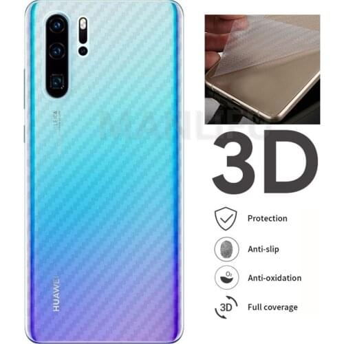 5Pcs 3D Carbon Fiber Back Screen Protector Film For Huawei P30 P20 Pro Full Glass For Huawei Honor 20 Pro 20i Lite Nova 5 Pro