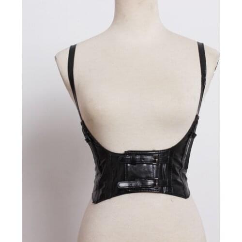 Necessary Girdle Dark Lines Punk Gothic Complex Girdle Waist Harajuku PU Belts for Women Fajas Fajas Reductoras De Barriga 2020