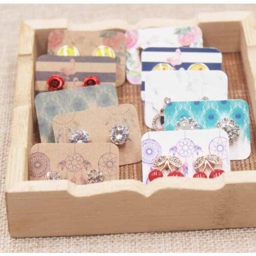 100pcs New Arrived Earring Packing Card Cute Stud/drop Earings Holder Jewelry Display Stand Cardboard 3.5*2.5cm Wholesale
