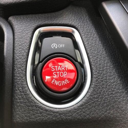 2Pcs 0.98'' ABS Engine Start Stop Button Cover Trim Adhesive Sticker
