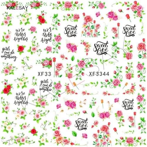 3D Flower Nail Art Decoration Stickers Manicure Nail Design Sticker Art Decal Spring Decal Accesoires Back Glue Decor Butterfly