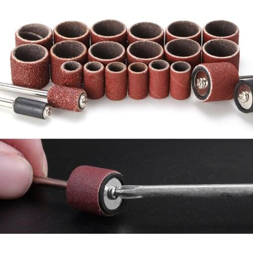51 PCS Sanding Drum Kit for Power Rotaty Tool Includes 45 Sanding Bands&6 Mandrels 120 Grit Sanding Sleeves
