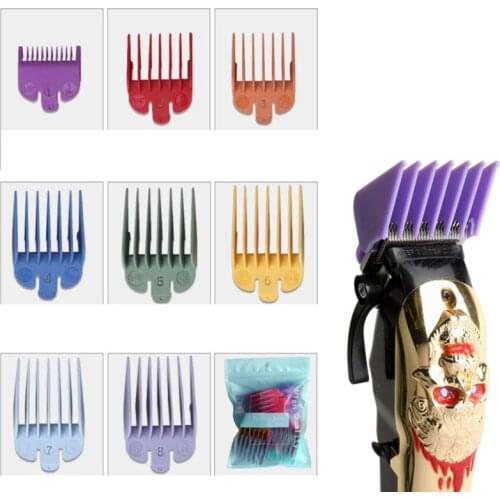 8 Pcs/set Oil Head Electric Clippers Caliper Limit Comb Hair Clipper Tooth Guides Combs Cutting Tool D0AB