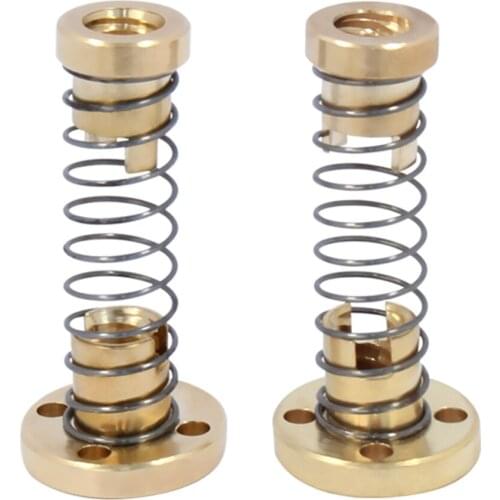 3D Printer Accessories T8 Screw Nut Copper Elimination Gap Elimination Difference Nut Ladder Type Stainless Steel Screw Pitch