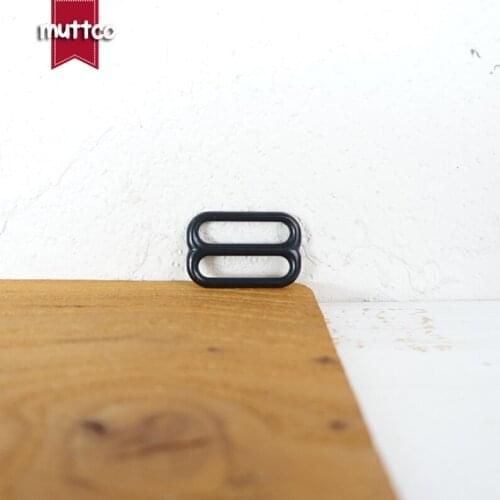 DIY for Dog Collar 2.5cm black adjustable backpack straps made wrapping tape connect buckle high quality plated metal BZK-25B