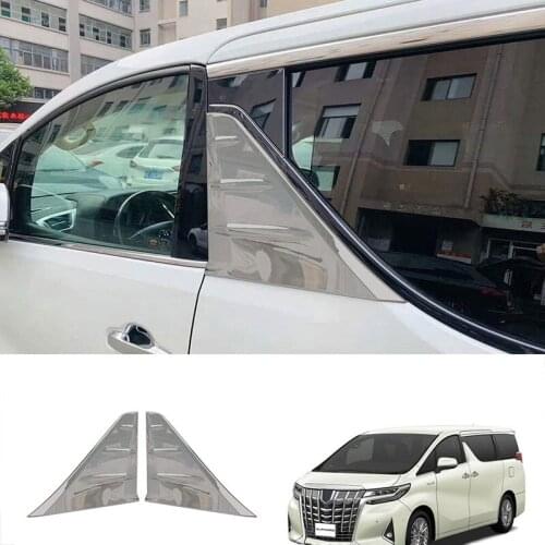 For 2016-2020 Toyota Alphard Vellfire AH30 B Pillar Outside Window Trim Car Sticker