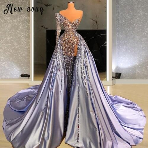 Elegant Mermaid Evening Dresses 2021 Sexy Beading Prom Gowns For Women Turkish Couture Girls Pageant Dress Robes De Cocktail