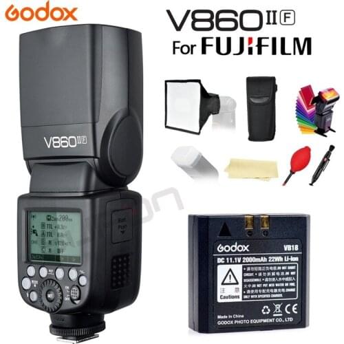 Godox V860IIF Speedlight V860II-F Camera Flash speedlite TTL HSS 2.4G Li-ion Battery for Fujifilm Cameras+Soonpho Free Gift Kit