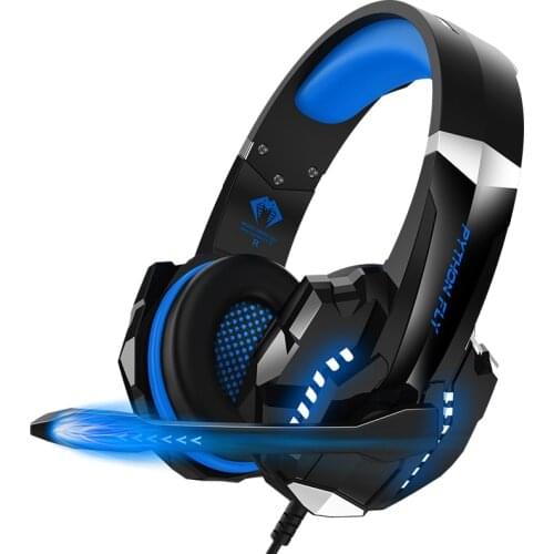 PYTHON FLY G9000 Pro Gaming Headset, Portable, Lightweight, Real-Sounding USB Interface Wired Headset for Pc, iPad