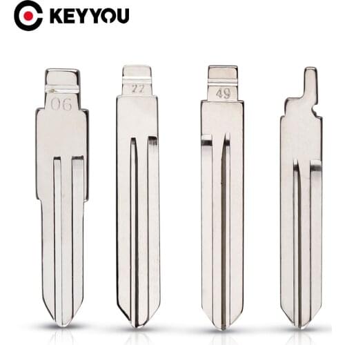 KEYYOU 10x Remote Key Blade NSN14 #06 #22 #48 #49 Blank For Nissan A32 A33 Tiida Sylphy Teana Livina Sunny X-Trail Gennis Flip