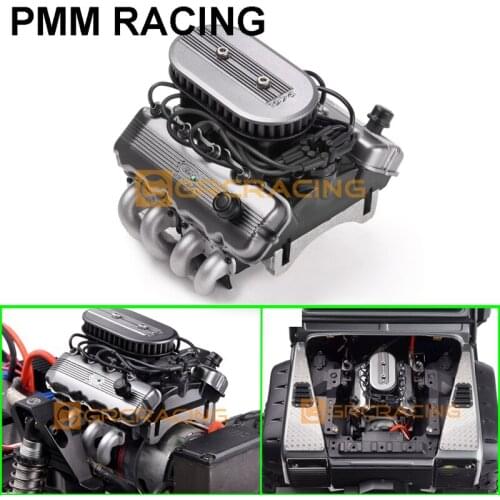 Classic Simulated V8 F76 427 SOHC Engine Motor Fan Radiator For 1/10 RC Crawler Car Traxxas TRX4 TRX6 G500 SCX10 D90 VS4 Upgrade