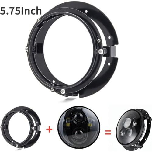1PC 5 3/4" 5.75 inch Headlight Bracket Mounting Ring Kit Black/Chrome for 5.75"Inch Motorcycle LED Headlight