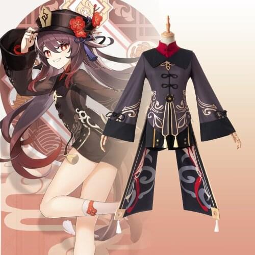 Game Genshin Impact Hutao Cosplay Costume Anime Suit Uniform Hu Tao Halloween Costumes For Women 2021 New