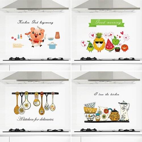 Stove kitchen Oil-proof Stickers Decorations For Home Self-adhesive High Temperature Resistance Waterproof Anti-oil Wall Sticker