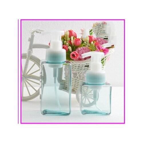 Square Clear Foaming Bottle Liquid Soap Whipped Mousse Points Bottling Shampoo Lotion Shower Gel Foam Pump Bottles 250ml 450ml