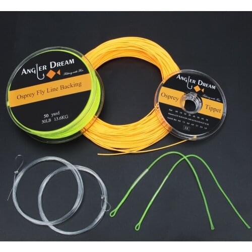 Fly Fishing Line Combo 2/3/4/5/6/7/8 WT Weight Forward Floating Fly Line Backing Line 20/30LB Tippet Tapered Leader Connector