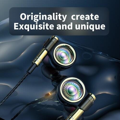 3.5mm Moving Coil Ergonomic Wired In-Ear Stereo HiFi Music Earphone Game Sports Headphone HD Calls Heavy Bass Earphones