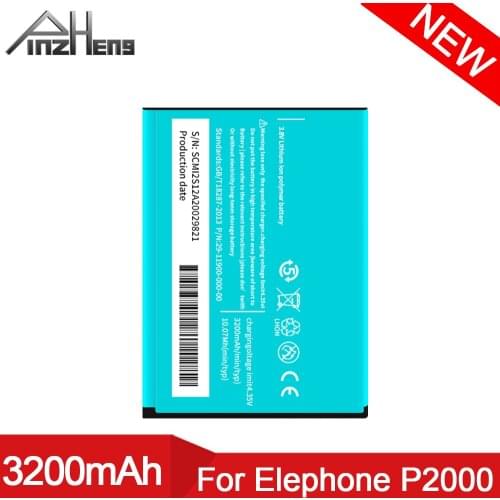 PINZHENG Phone Battery For Elephone P2000 Battery Replacement High Quality 3200mAh Back Up Bateria For Elephone P2000 Batterie