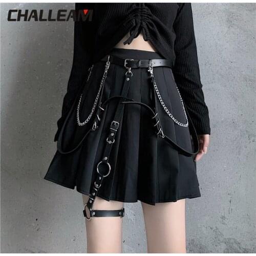Womens skirt belt female pu leather hip hop rock nightclub sexy jeans strap heart punk belt metal waist chain 383