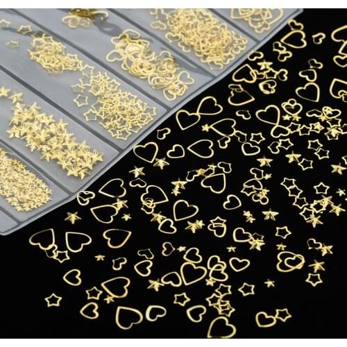 Mix Glitter Metal Frame Gold Nail Art UV Epoxy Resin Molds Jewelry Filling Materials For DIY Crafts Jewelry Nails Accessories
