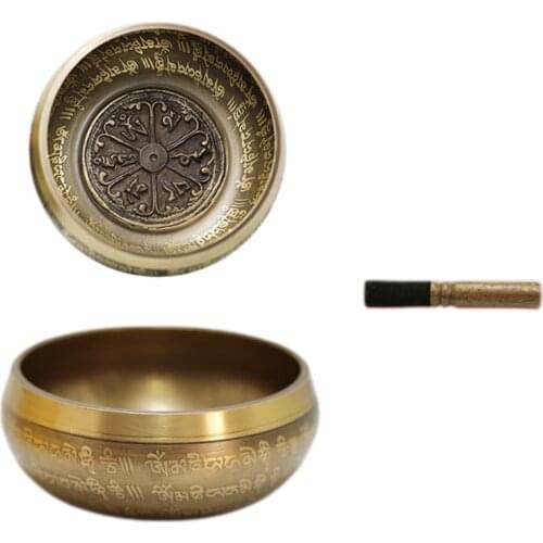 Tibetan Buddhism Sing Bowl Yoga Meditation Chanting Handmade Copper Healing Sound Home Decor Chakra Gift