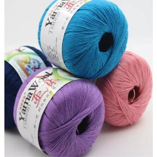 Knitted 3ply Knitting Handcrafts Wool Crochet 50g Linen Lace Cotton Baby Soft Woven Yarn Sweater Sale Weave