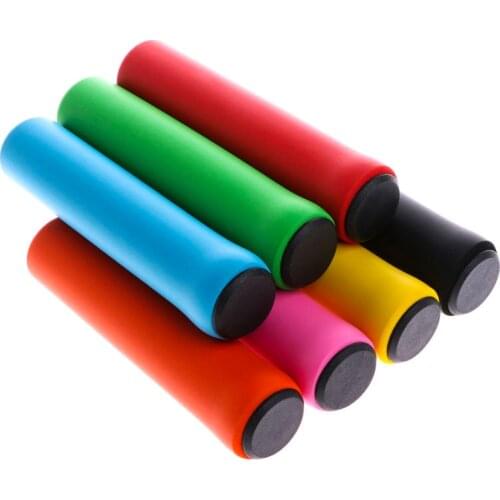 Cycling Bike Bicycle Gear Grips Mountain Bike Silicone Handlebar Soft Ultralight Grips Anti-skid Shock-absorbing Bike Part