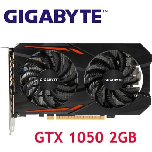 GIGABYTE Original GPU GTX 1050 2GB Graphics Cards 128Bit GP107-300 Video Card For NVIDIA Map Geforce GTX1050 VGA HDMI PCI-E Used