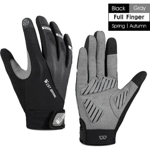 High Stretch Bicycle Gloves Mens And Womens Non-slip Road Mountain Bike Long Finger Mitten Touch Screen Cycling Gloves