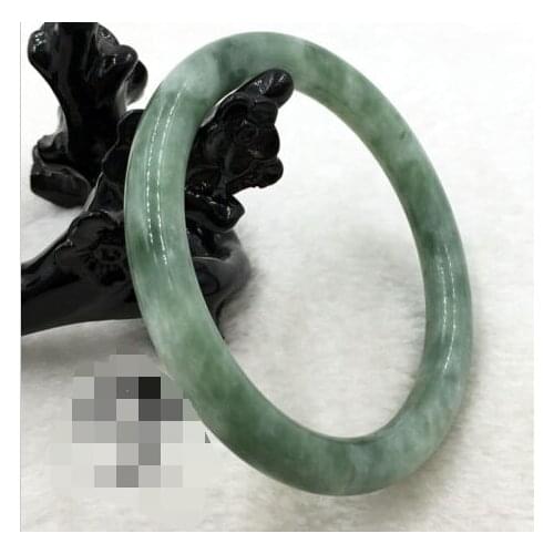 ~$wholesale_jewelry_wig$ 62mm Vintage China 100% Natural Beautiful Green Gems Bangle Bracelet