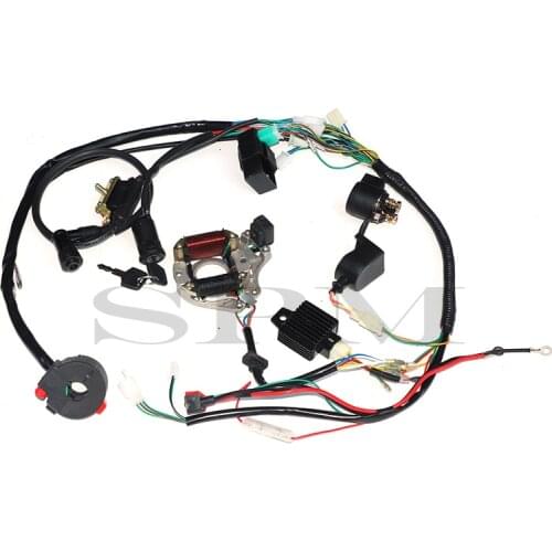 120 DC full wave coil bus clamp electric device wiring harness combination ATV off-road motorcycle
