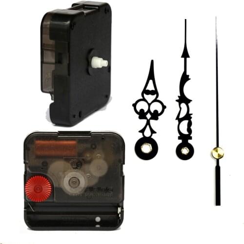 12888SA Snap In Type wall clock mechanism with 9403# black hands Silent Plastic DIY Clock Accessory kits Sweep Quartz Movement