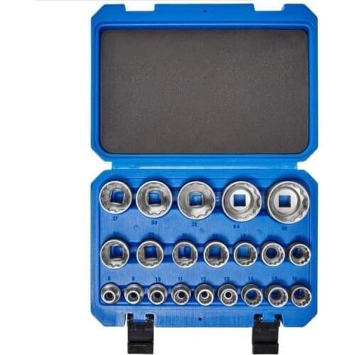 21pcs Socket Wrench Set Tool Box 1/2 Inch Multi-tooth Screws Professional Car Disassembly Repair Tool Kits HWC Hand Tools