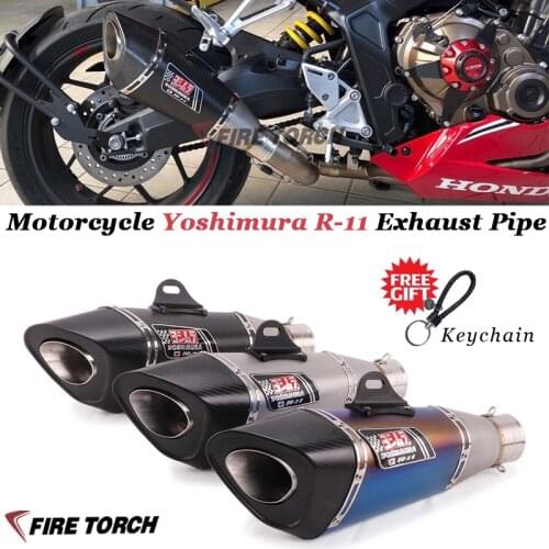 36mm 51mm 60mm Universal Motorcycle Yoshimura R-11 Exhaust Pipe Escape Modified Muffler For Honda CBR1000 Tmax530 CBR650 R6 Z900