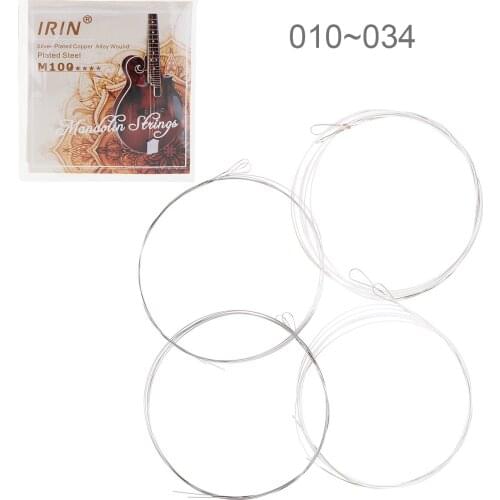 4pcs/lot High Quality Mandolin String 010-034 Inch Silver-Plated Copper Alloy with Full Bright Tone