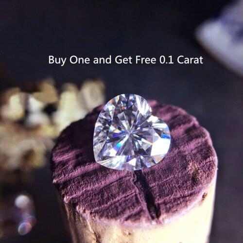 6.5mm Heart Moissanite 1 Carat D Color Brilliant Cut Loose Moissanite Heart-shaped Diamond for Wedding Rings Necklace Pendant