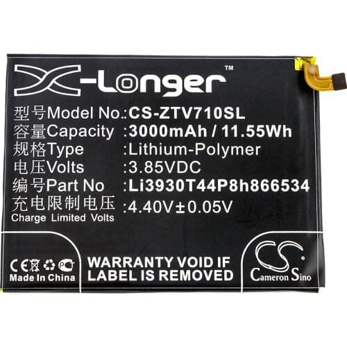 Cameron Sino 3000mAh Battery for ZTE Blade V7 Max Blade V7 Max Dual SIM,Li3930T44P8h866534