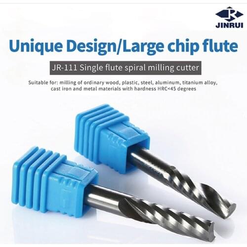 Single-blade aluminum milling cutter, advertising engraving machine, special alloy tungsten steel end mill for aluminum plate