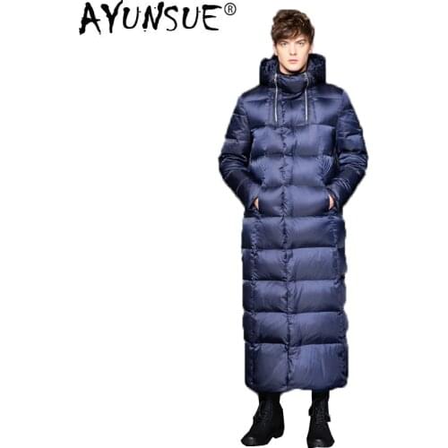 AYUNSUE 2020 New Goose Down Jacket Men Long Thick Korean Mens Winter Jackets Down Coat puffer jacket Doudoune Homme KJ1335