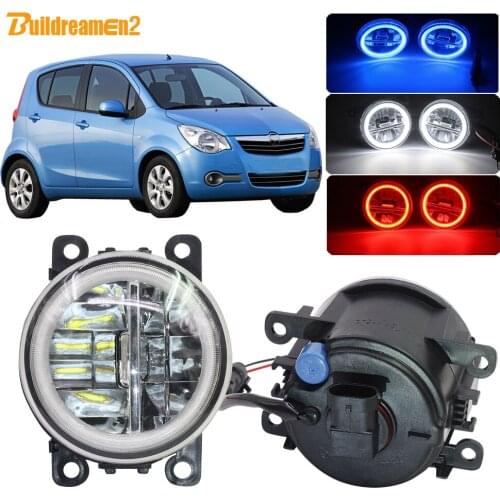 Buildreamen2 Car 4000LM LED Fog Light Bulb Angel Eye Daytime Running Light H11 12V For Opel Agila (B) (H08) Hatchback 2008-2015