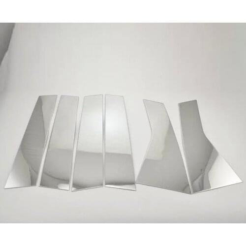 For Ford For Edge 2015 Window Moulding Cover Trims ABS Chrome Window Pillar Car Parts