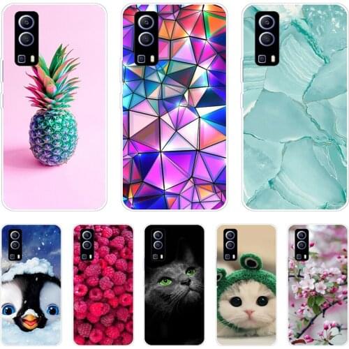 For vivo Y72 5G Case Tpu Silicon Cartoon Luxury Shell Phone Cover on vivo Y72 5G Anti-knock Personality Fundas Coque Etui Bumper